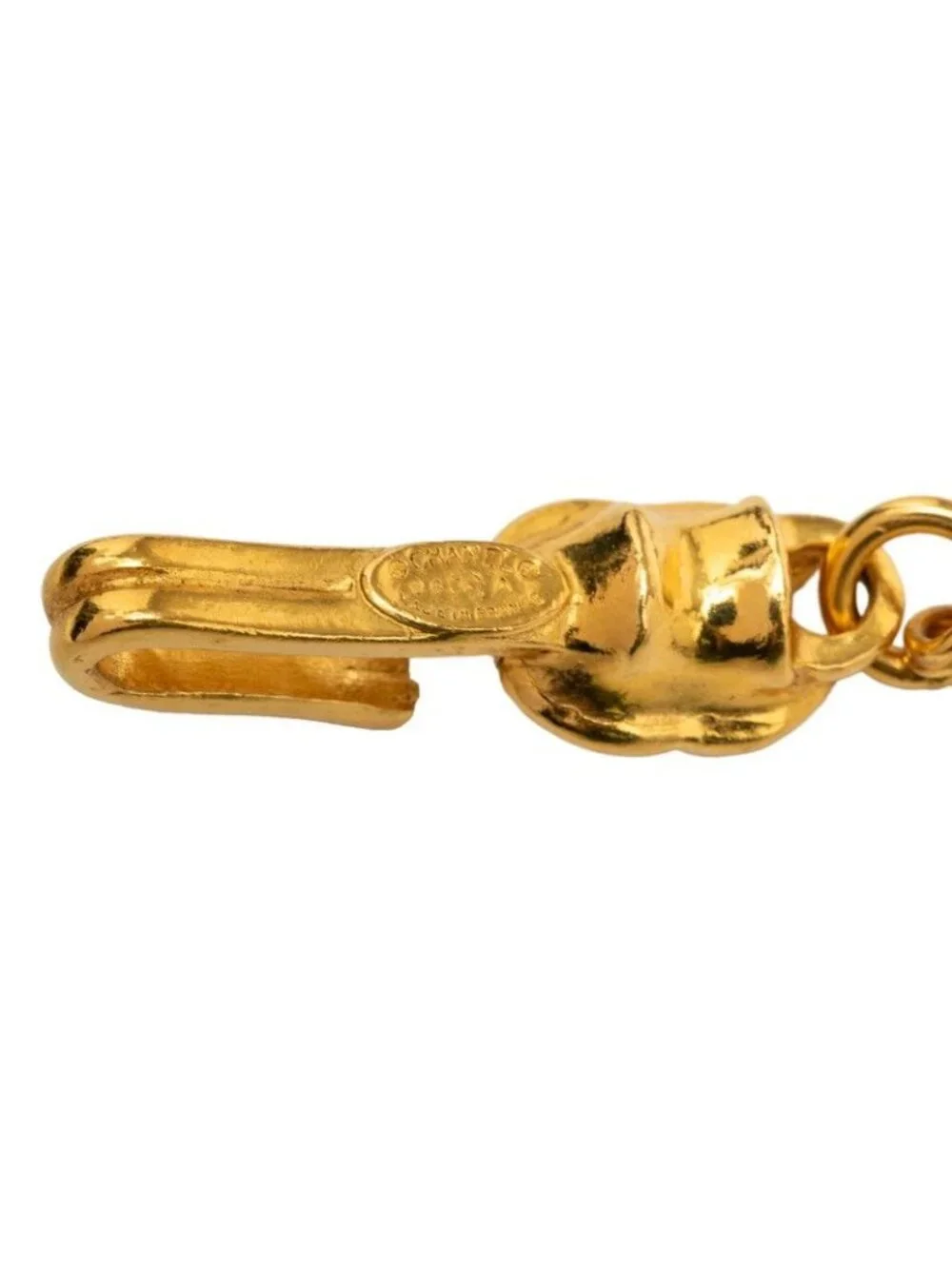 Chanel Vintage CC Logo Rogue Chain Necklace Gold Plated